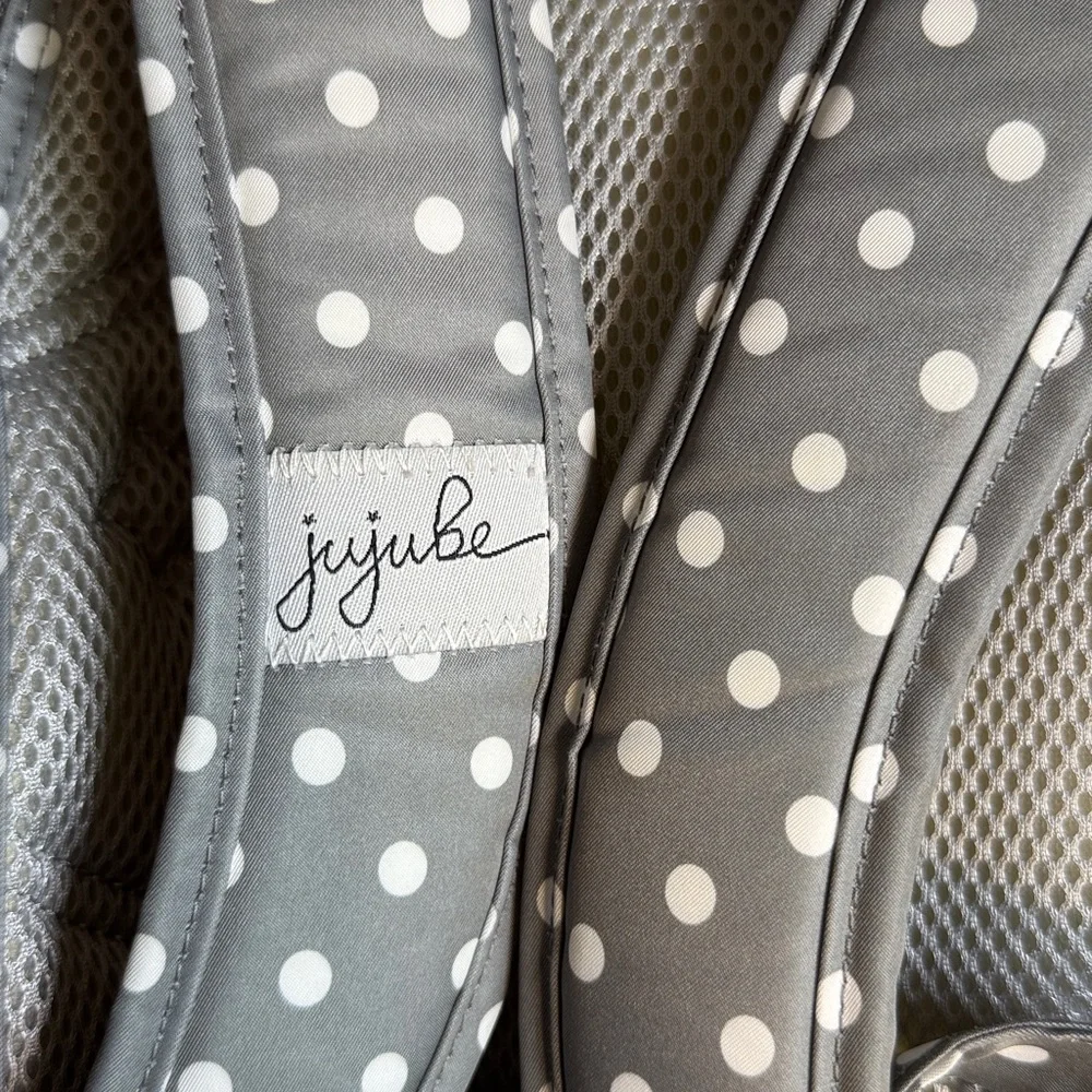 Ju-Ju-Be Gray Polka Dot Baby Bag